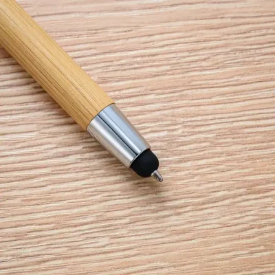 Engraved Bamboo Wooden Retractable Ballpoint Pen – Eco-Friendly & Customizable Gift ( 6 Pieces) - Image 4