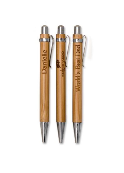 Engraved Bamboo Wooden Mechanical Pencil – Eco-Friendly & Customizable Gift ( 6 Pcs) - Image 2
