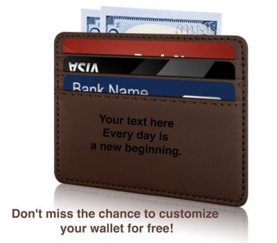 Engraved Wallet for Groomsmen or Anniversary
