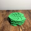 Set of 6 Monstera Leaf Coasters – Tropical Elegance for Your Home