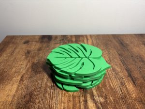 Set of 6 Monstera Leaf Coasters – Tropical Elegance for Your Home