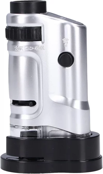 Mini Microscope with Zoom, 20X‑40X Portable LED Lighted Pocket Microscope - Image 2