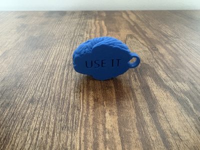 Porte-Clés Cerveau Gravé Use it Cadeau Original Personnalisé