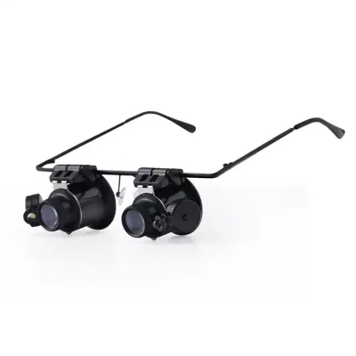 LED Illuminated Double Eye Jeweler Watch Repair Magnifying Glasses Head Magnifier Loupe - Image 5