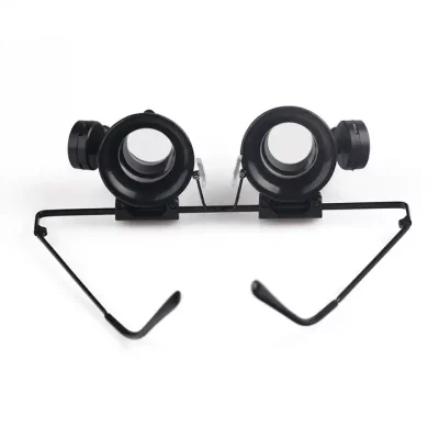 LED Illuminated Double Eye Jeweler Watch Repair Magnifying Glasses Head Magnifier Loupe - Image 6