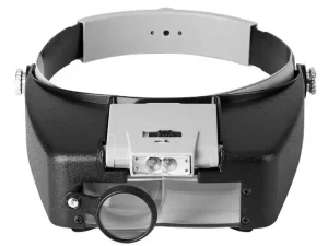 Alternative view of LED headband magnifier led lights with 1.5x up to 8x magnification