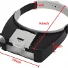 LED headband magnifier led lights with 1.5x up to 8x magnification