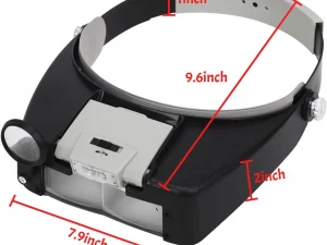 LED headband magnifier led lights with 1.5x up to 8x magnification