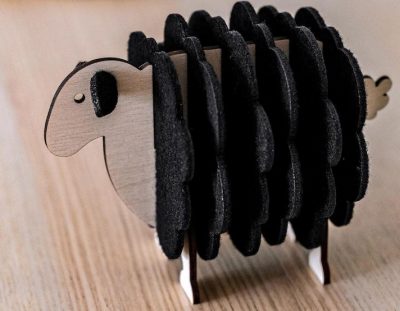 Set de Sous-Verres en Bois Forme Mouton – Découpe Laser Unique | Cadeau Déco Rustique pour Maison ou Bureau - Image 11