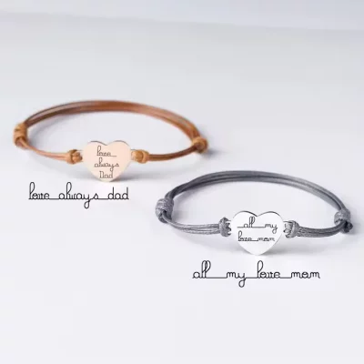 Custom Engraved Name Bracelet – Stainless Steel & Rope - Image 3