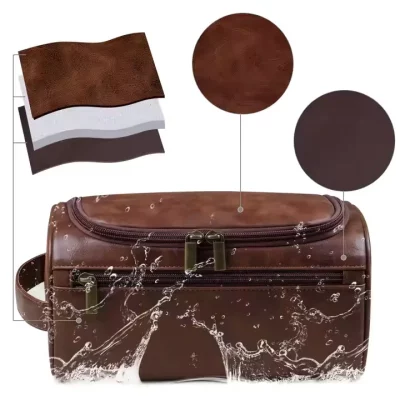 🧳 Trousse de Voyage en Cuir Personnalisée – Cadeau Élégant pour Homme