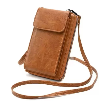 Leather Crossbody Shoulder Bag – Stylish & Spacious Purse