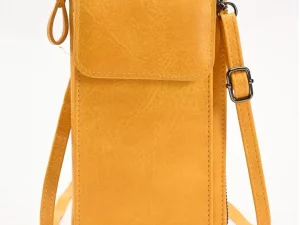 Stay stylish and organized with this large-capacity leather crossbody bag. Perfect for carrying essentials with secure zipper closure. A must-have for busy women.