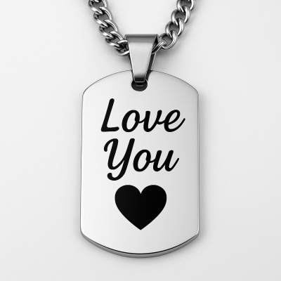 Custom Engraved Military Pendant – Stainless Steel Dog Tag Necklace – Personalized Gift for Men & Women
