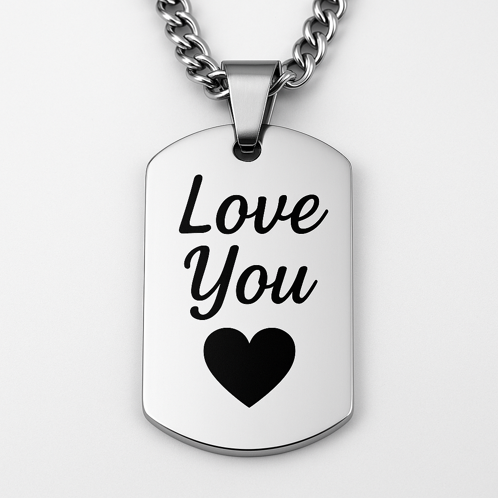 Custom Engraved Military Pendant – Stainless Steel Dog Tag Necklace – Personalized Gift for Men & Women