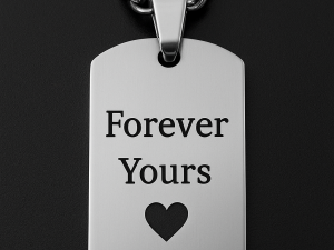 Alternative view of Custom Engraved Military Pendant – Stainless Steel Dog Tag Necklace – Personalized Gift for Men & Women
