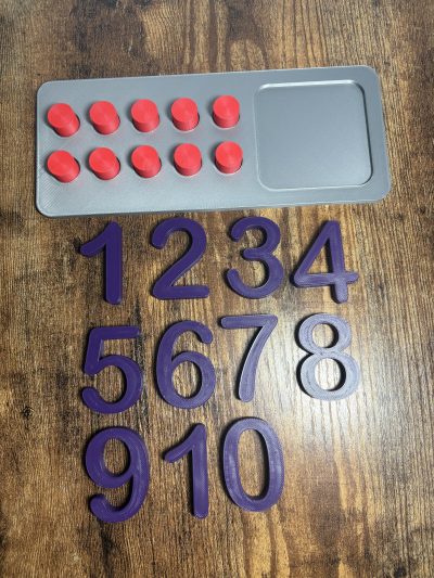This is a board to teach numbers and early math. It is ideal for preschool, homeschool, and Montessori classrooms. It is fun and educational play!
