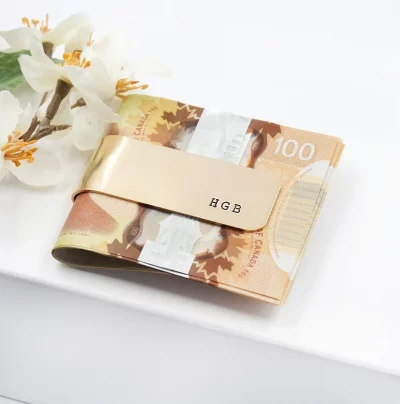 Stainless Steel Slim Money Clip – Credit Card & Cash Holder with Leather | Engraved Personalized Gift for Men - Image 8