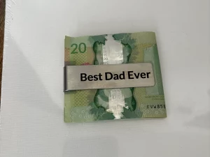 stainless steel metal slim money clip credit business card holder