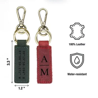 Personalized Leather Valet Keychain – Elegant & Durable - Image 4