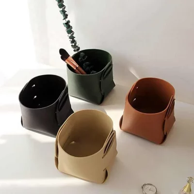 Leather Organizer Basket – Decorative & Functional - Image 8