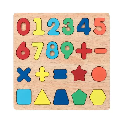 Wooden Alphabet & Number Board – Montessori 3D Puzzle for Kids